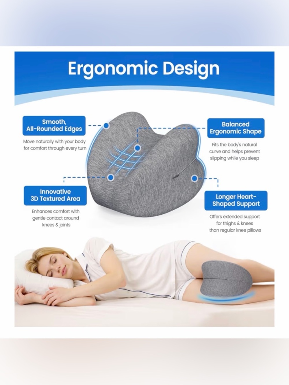 Ergonomic pillow for spine.